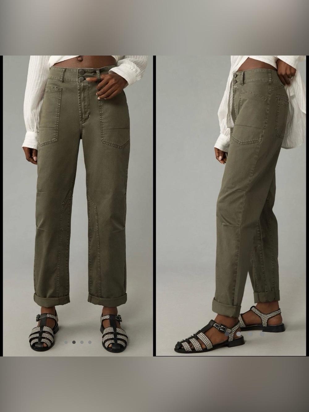 Anthropologie Pilcro Size 24P The Wanderer Relaxed Pants Camo Army